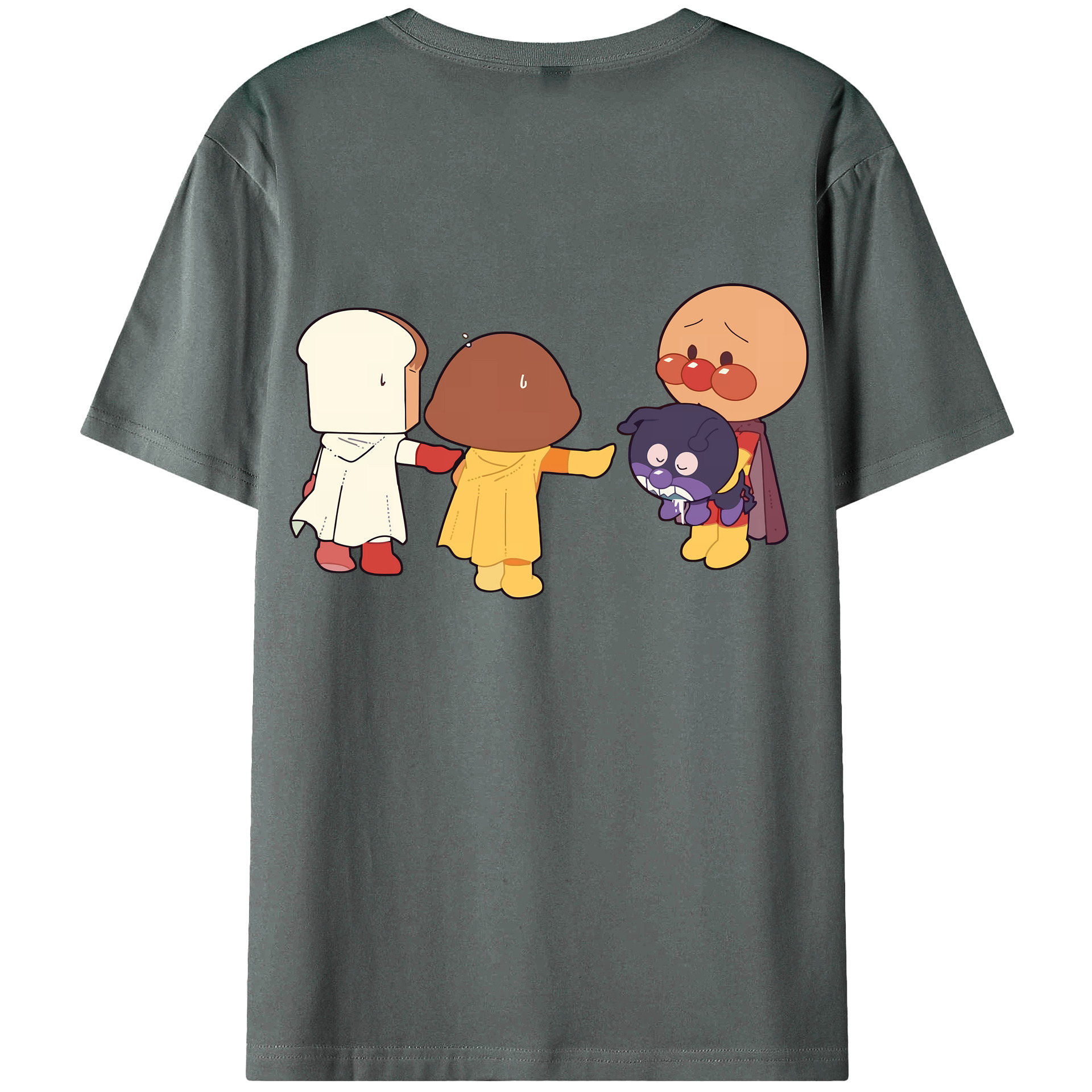（画像用） アンパンマン Anpanman 綿100％ メンズ半袖Tシャツ（バックプリント） 通気性